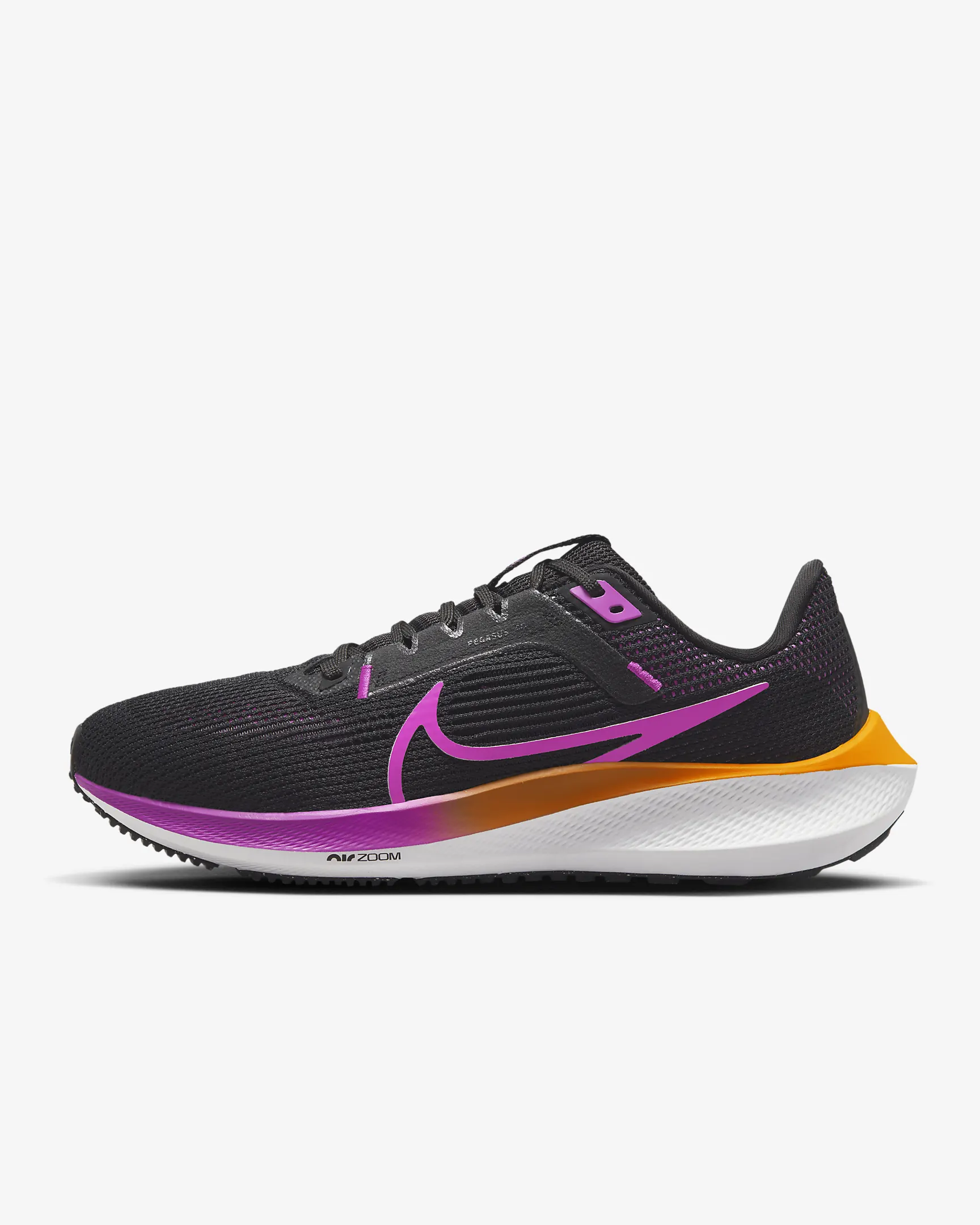 Nike Women's Pegasus 40 BLACK/HYPER VIOLET-LASER ORANGE-WHITE