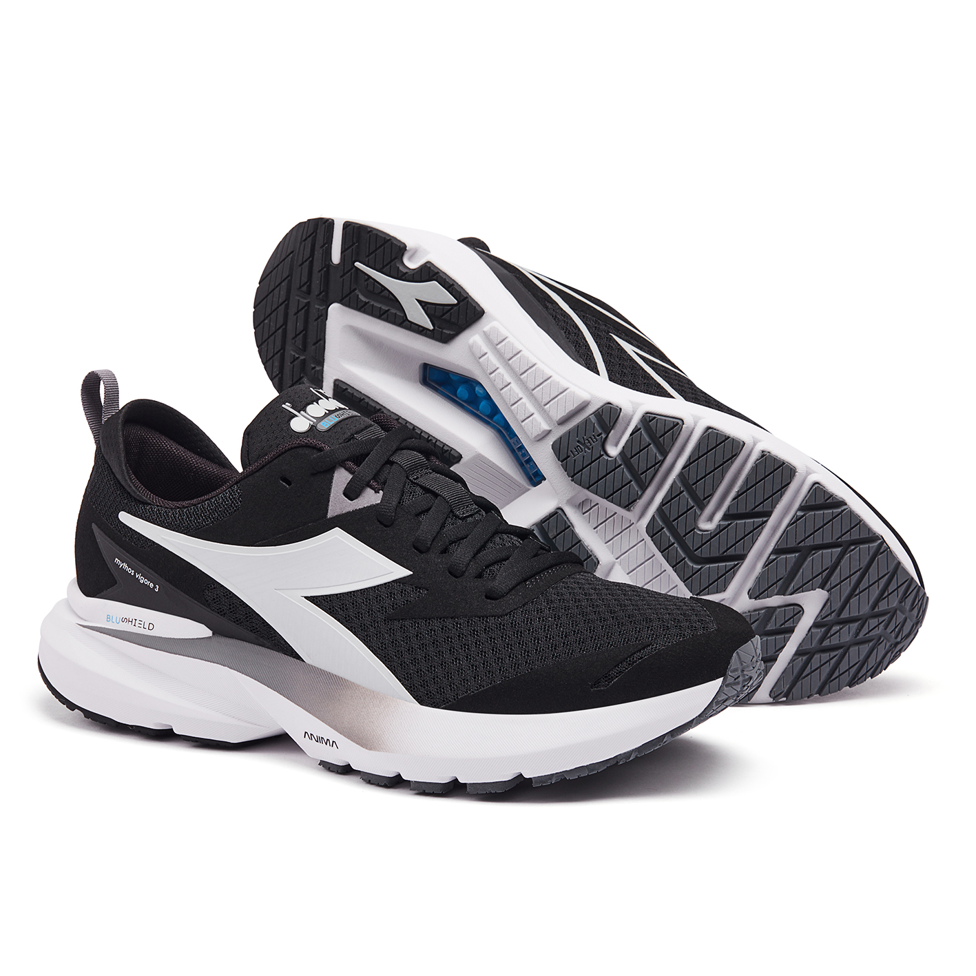 NEW DIADORA Mens Blushield Vigore 3 Sneakers Size 9.5 Wide Running Black Diadora W MYTHOS BLUSHIELD VIGORE 3 C2609 BLACK/WHISPER WHITE main image 4