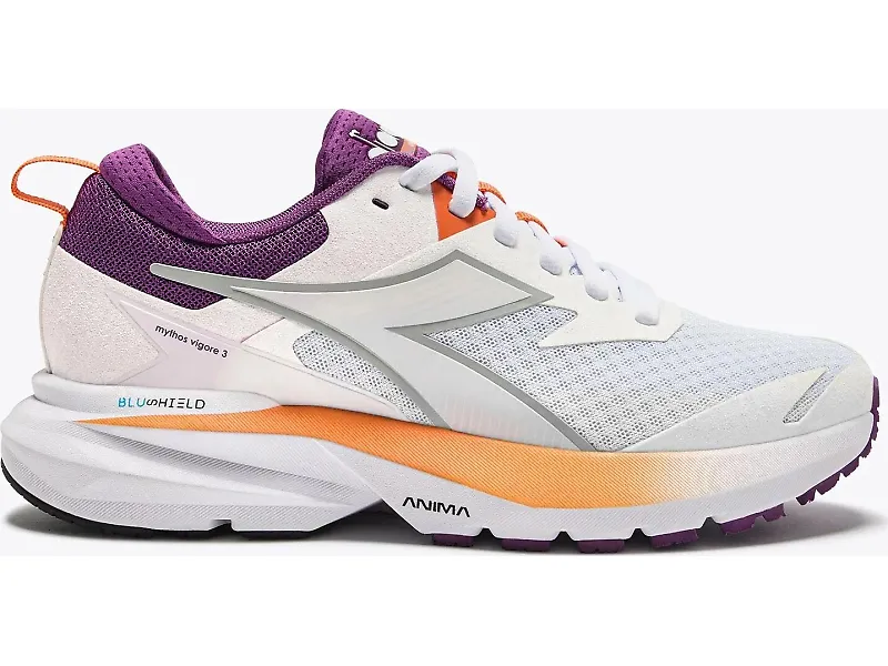 レビュー高評価の商品 Diadora Women's Mythos Vigore 3 White/Byzantium/Nectarine 邦楽