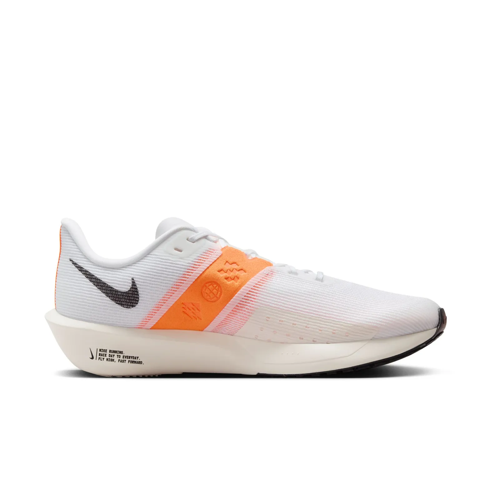 Nike MEN'S RIVAL FLY 4 WHITE/BLACK-TOTAL ORANGE