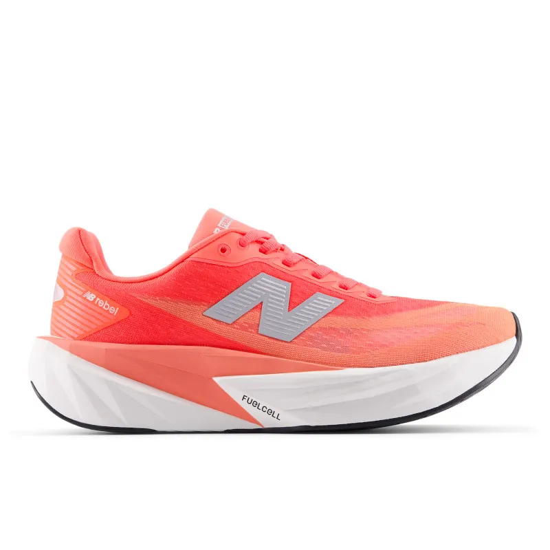 中古New Balance FuelCell Rebel v5 D 25 New Balance Women's FuelCell Rebel v5 URGENT RED